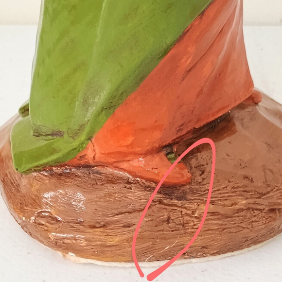 Vtg Hand Painted Chalkware Standing Wiseman Figure Nativity Replacement 13.5" - Picture 8 of 9